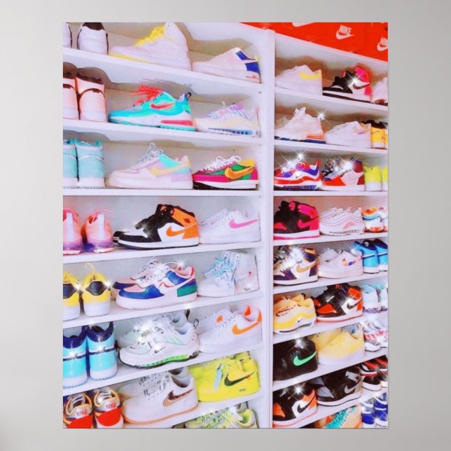 Sneaker auf Turnschuhen Poster (Vorne)