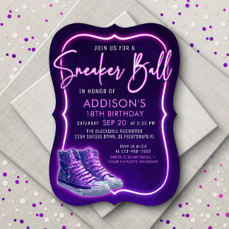 Sneaker Ball Geburtstagsparty Einladung
