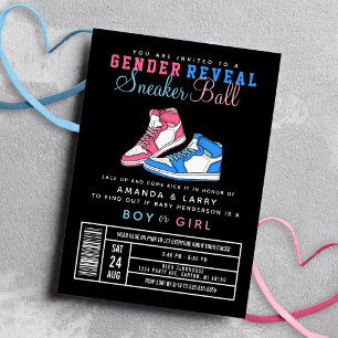 Sneaker Ball Geschlecht Enthüllung Blau oder Rosa  Einladung