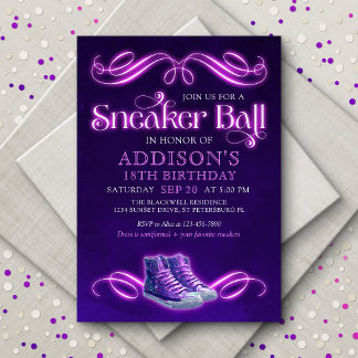 Sneaker Ball zum Geburtstag Einladung