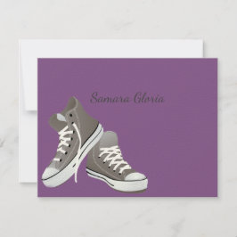 Sneakers Bat Mitzvah Vielen Dank Mitteilungskarte