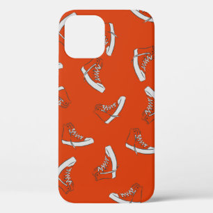 Sneakers nahtloses Muster auf rotem Hintergrund Case-Mate iPhone Hülle
