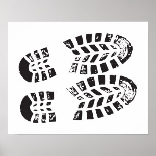 Sneakers Schwarz-Weiß-Aufdruck Poster