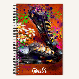 Sneakers und Daisies beeindruckend Orange White Notizbuch