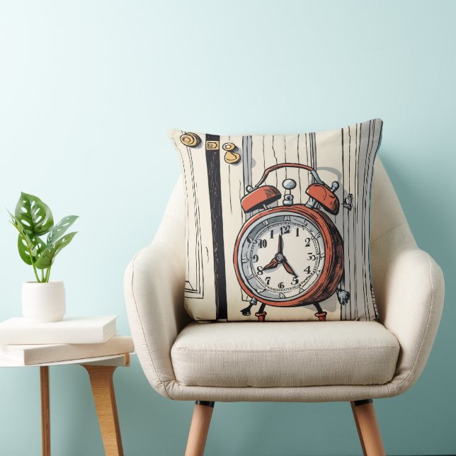 Sneaky Alarm Clock - Whimsical Doorway Kissen (Stuhl )
