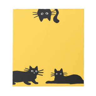 Sneaky Black Cats Coole Kitty Cat Lover's Funny Notizblock