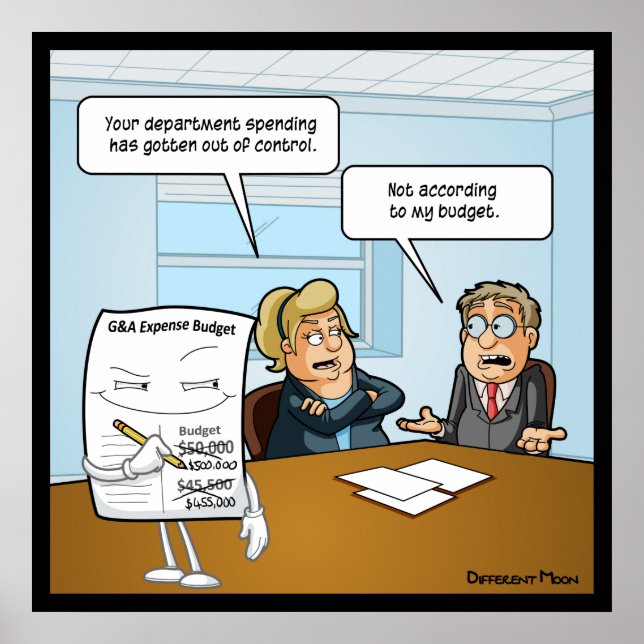 Sneaky Budget Funny Poster (Vorne)