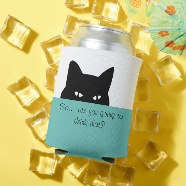 Sneaky Cat Sie werden das trinken Dosenkühler (In Situ Sommer)