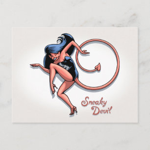 Sneaky Devil Postkarte