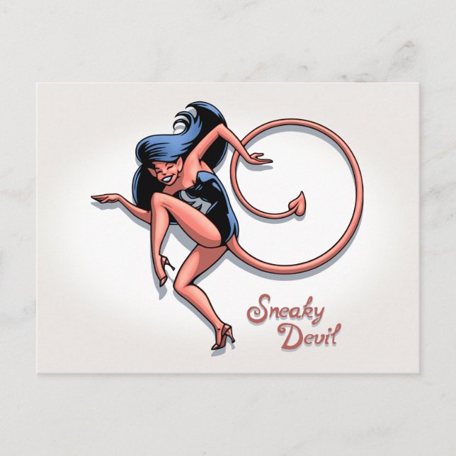 Sneaky Devil Postkarte (Vorderseite)