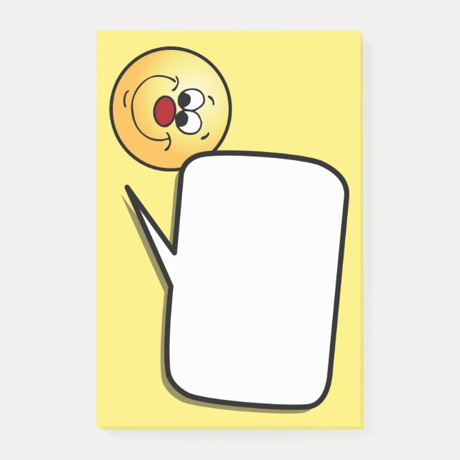 Sneaky Face Grumpey Post-it Klebezettel (Vorderseite)