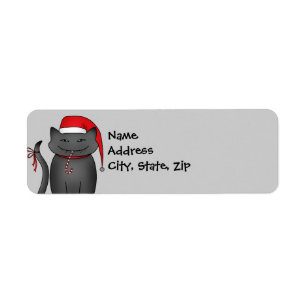 Sneaky lustig Weihnachts kitty grau
