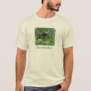 Sneaky Raccoon - der T - Shirt der Männer