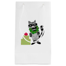 Sneaky Raccoon mit Holiday Present