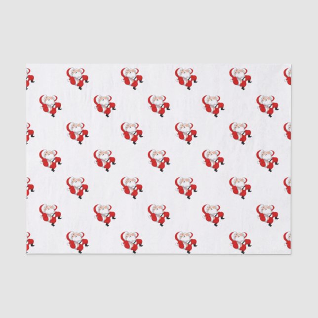 Sneaky Santa 10lb Tissue Paper, weiß Seidenpapier (Vorderseite)