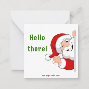 Sneaky Santa Flat Note Card Mitteilungskarte