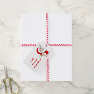 Sneaky Santa Geschenkmarke Geschenkanhänger