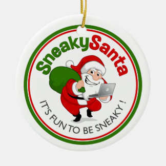 Sneaky Santa Keramik Ornament