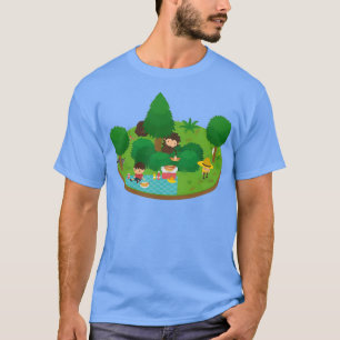 Sneaky Sasquatch Floating Picnic T-Shirt