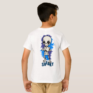 Sneaky Skeleton Kids Halloween T-Shirt | Süße Jung