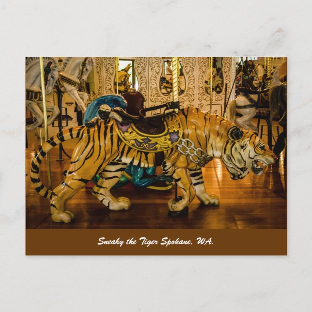 Sneaky the Tiger Spokane, WA. Postkarte (Vorderseite)
