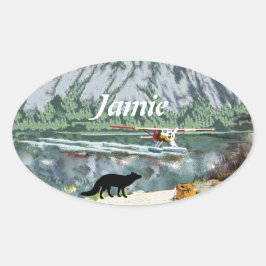 Sneeky like a Fox Ovaler Aufkleber