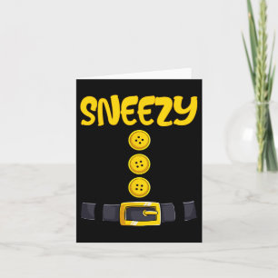 Sneezy Halloween ZwergKostümfarbenanpassung Karte