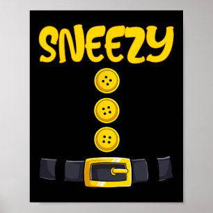 Sneezy Halloween ZwergKostümfarbenanpassung Poster