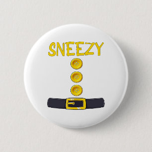 Sneezy Zwerg Halloween Kostümfarbenspiel Slee Button