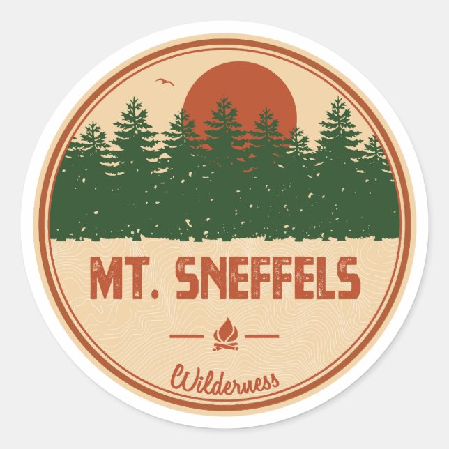 Sneffels Wilderness Colorado Runder Aufkleber (Vorderseite)