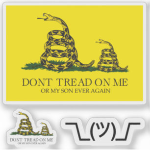 Snekright Gadsden-Flag-Parodie-Memes x6 Aufkleber