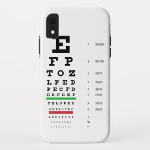 Snellen Augen-Diagramm iPhone XR Hülle
