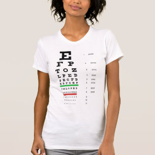 Snellen Augen-Diagramm-Damen-Petite T - Shirt