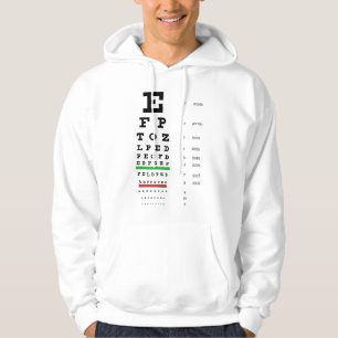 Snellen Augen-Diagramm-mit Kapuze Sweatshirt