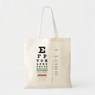 Snellen Augen-Diagramm-Tasche Tragetasche