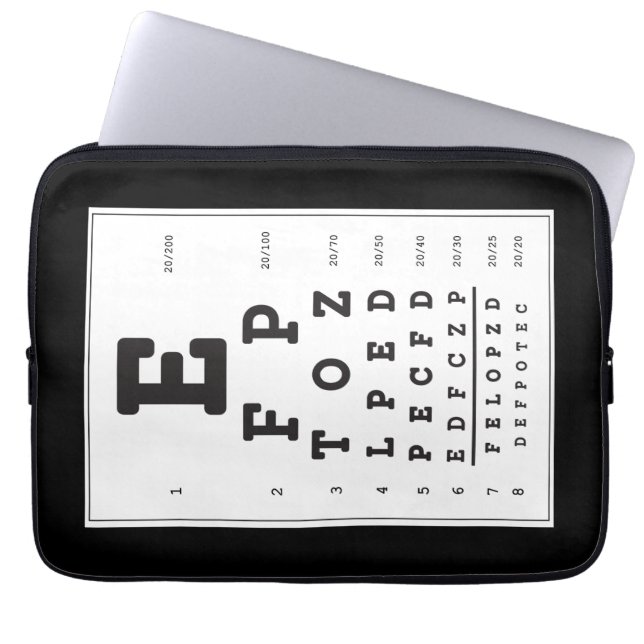 Snellen Chart Eye Chart Lap Top Electronics Bag Laptopschutzhülle (Vorderseite)