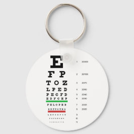 Snellen Eye Chart Schlüsselanhänger