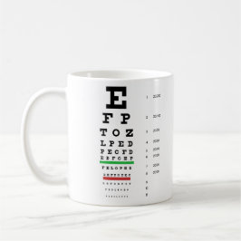 Snellen Eye Chart Tasse