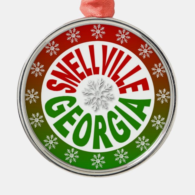 Snellville Géorgie rouge vert ornement (Devant)