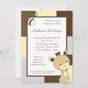 Snicker Doodle Giraffe Kinderdusche Einladung