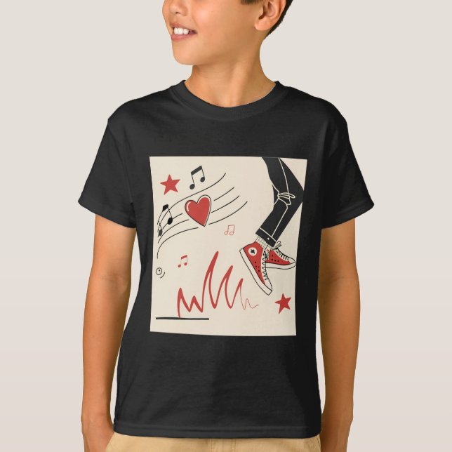 Snicker Music Colorful expressive Digital Art Illu T-Shirt (Vorderseite)