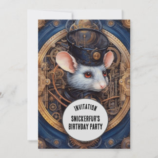 Snickerfur-Steampunk-Tier mit eigenem Namen Einladung