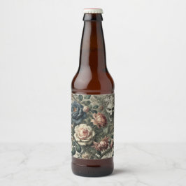 Snide Remarks - gotisches, florales Grotesque Kiss Bierflaschenetikett