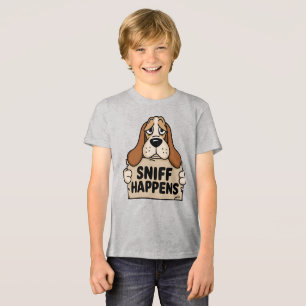 Sniff Happens – Trauriger Basset Hound Tri-Blend Shirt