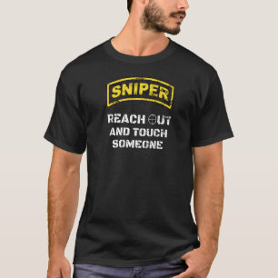 Sniper erreicht konkurrierende Shooting Range Mili T-Shirt