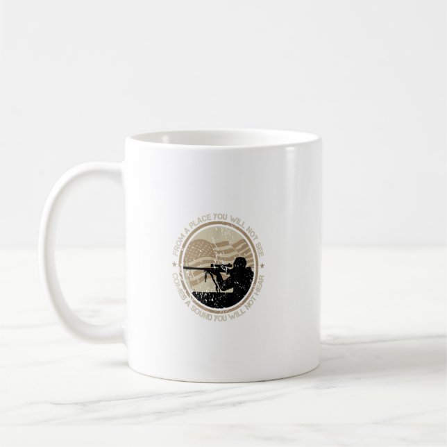 Sniper Militär Scharfschütze USA Sie werden nicht  Kaffeetasse (Links)