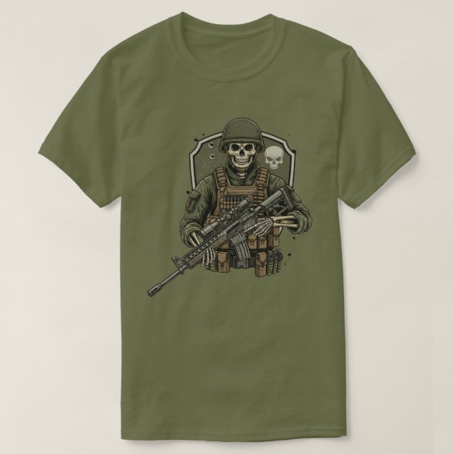 Sniper Skeleton T-Shirt (Design vorne)