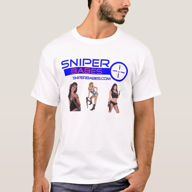 SniperBabes.com-Mädchen mit Gewehren T-Shirt (Vorderseite)