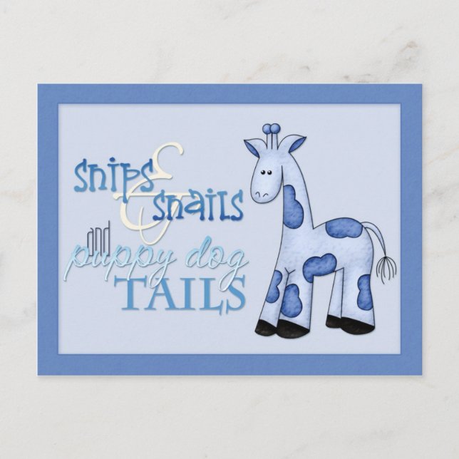 Snips & Snails Baby Boy Blue Shower Invitation (Devant)