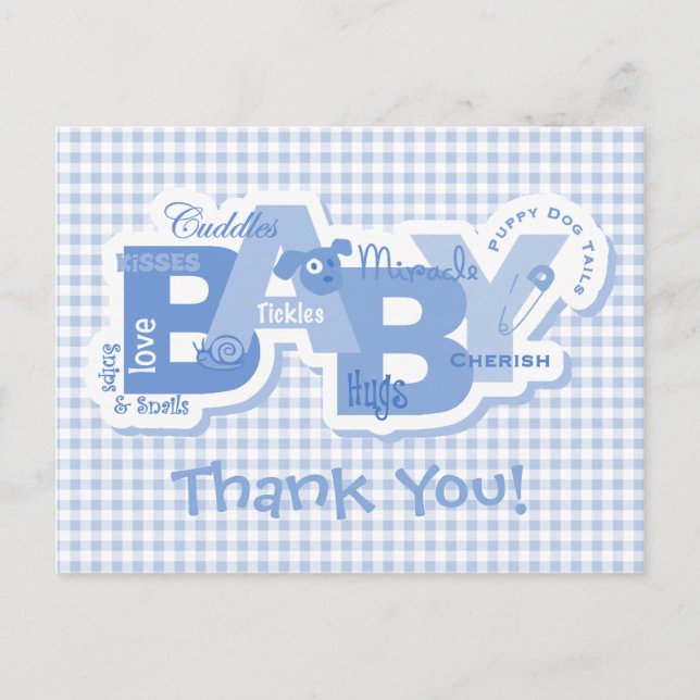 Snips & Snails Baby Danke Postcard Postkarte (Vorderseite)
